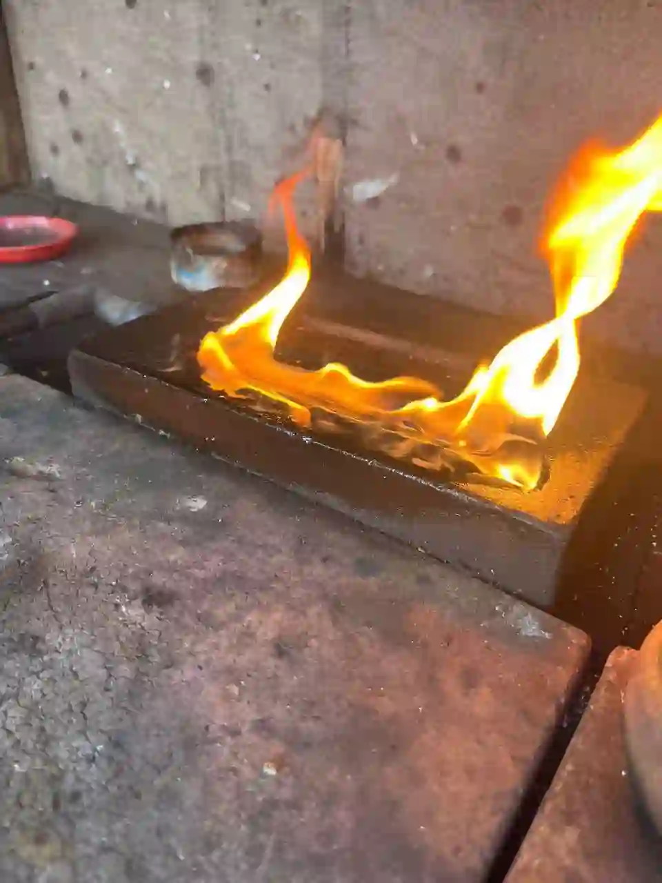 Authentic silversmith tools and silver making process